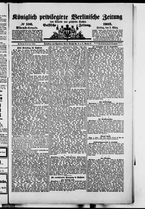 Königlich privilegirte Berlinische Zeitung von Staats- und gelehrten Sachen vom 03.03.1905