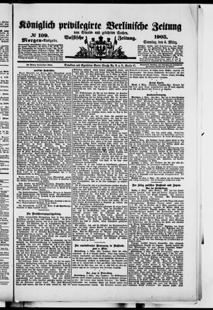 Königlich privilegirte Berlinische Zeitung von Staats- und gelehrten Sachen vom 05.03.1905