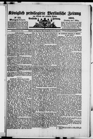 Königlich privilegirte Berlinische Zeitung von Staats- und gelehrten Sachen vom 07.03.1905