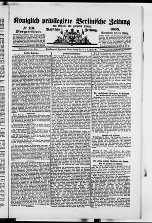 Königlich privilegirte Berlinische Zeitung von Staats- und gelehrten Sachen vom 11.03.1905