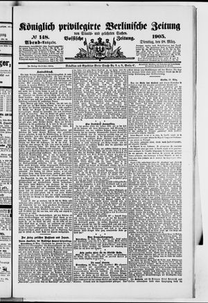 Königlich privilegirte Berlinische Zeitung von Staats- und gelehrten Sachen vom 28.03.1905