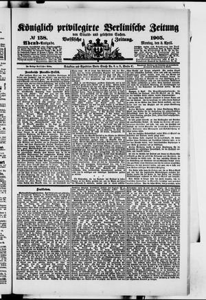 Königlich privilegirte Berlinische Zeitung von Staats- und gelehrten Sachen vom 03.04.1905