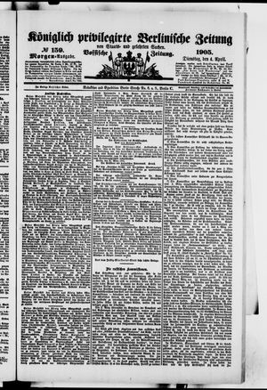 Königlich privilegirte Berlinische Zeitung von Staats- und gelehrten Sachen vom 04.04.1905