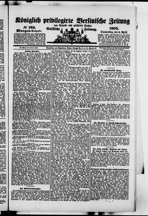 Königlich privilegirte Berlinische Zeitung von Staats- und gelehrten Sachen vom 06.04.1905