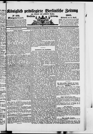 Königlich privilegirte Berlinische Zeitung von Staats- und gelehrten Sachen on Apr 12, 1905