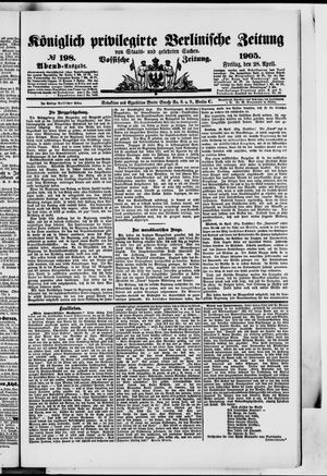 Königlich privilegirte Berlinische Zeitung von Staats- und gelehrten Sachen vom 28.04.1905