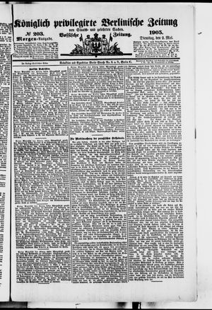 Königlich privilegirte Berlinische Zeitung von Staats- und gelehrten Sachen vom 02.05.1905