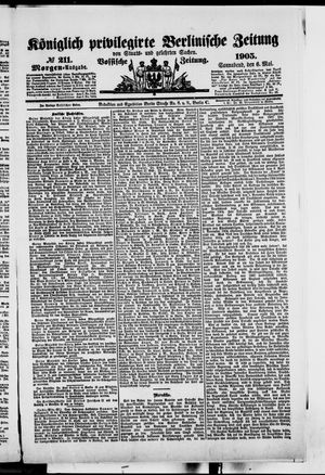 Königlich privilegirte Berlinische Zeitung von Staats- und gelehrten Sachen vom 06.05.1905
