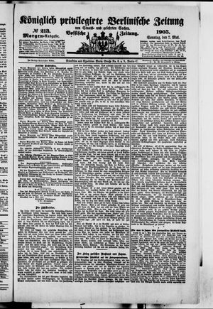 Königlich privilegirte Berlinische Zeitung von Staats- und gelehrten Sachen vom 07.05.1905