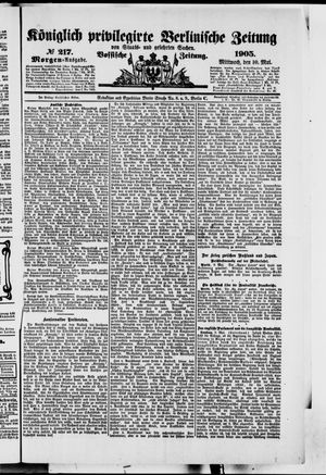 Königlich privilegirte Berlinische Zeitung von Staats- und gelehrten Sachen vom 10.05.1905