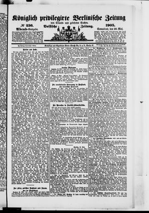 Königlich privilegirte Berlinische Zeitung von Staats- und gelehrten Sachen vom 20.05.1905