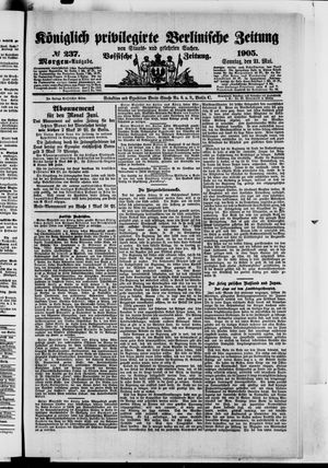 Königlich privilegirte Berlinische Zeitung von Staats- und gelehrten Sachen vom 21.05.1905
