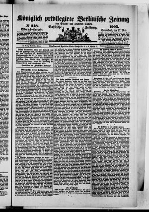 Königlich privilegirte Berlinische Zeitung von Staats- und gelehrten Sachen vom 27.05.1905