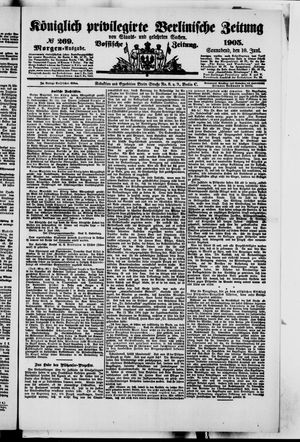 Königlich privilegirte Berlinische Zeitung von Staats- und gelehrten Sachen vom 10.06.1905