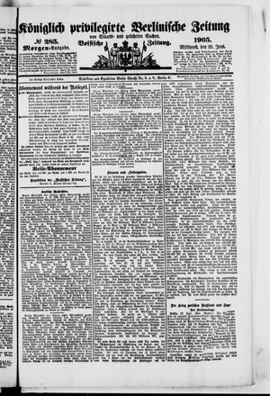 Königlich privilegirte Berlinische Zeitung von Staats- und gelehrten Sachen vom 21.06.1905