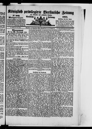 Königlich privilegirte Berlinische Zeitung von Staats- und gelehrten Sachen vom 23.06.1905