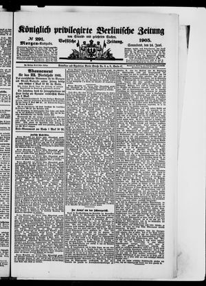 Königlich privilegirte Berlinische Zeitung von Staats- und gelehrten Sachen vom 24.06.1905