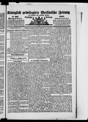 Königlich privilegirte Berlinische Zeitung von Staats- und gelehrten Sachen vom 28.06.1905