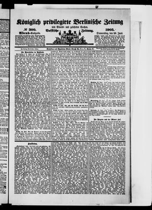 Königlich privilegirte Berlinische Zeitung von Staats- und gelehrten Sachen vom 29.06.1905