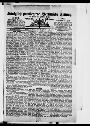 Königlich privilegirte Berlinische Zeitung von Staats- und gelehrten Sachen vom 01.07.1905