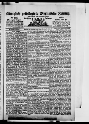 Königlich privilegirte Berlinische Zeitung von Staats- und gelehrten Sachen vom 02.07.1905