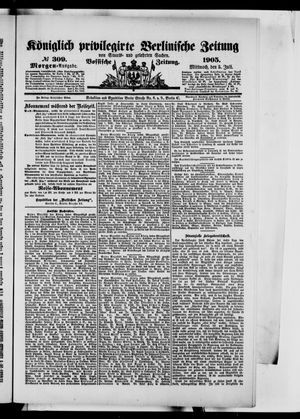 Königlich privilegirte Berlinische Zeitung von Staats- und gelehrten Sachen vom 05.07.1905