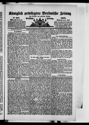 Königlich privilegirte Berlinische Zeitung von Staats- und gelehrten Sachen vom 05.07.1905