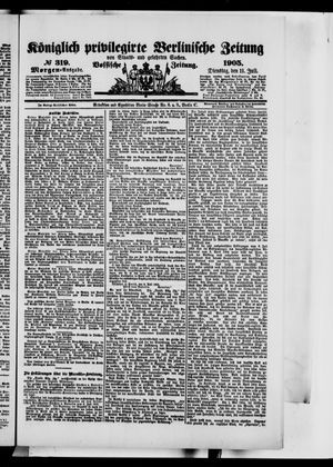 Königlich privilegirte Berlinische Zeitung von Staats- und gelehrten Sachen vom 11.07.1905