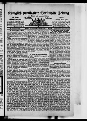 Königlich privilegirte Berlinische Zeitung von Staats- und gelehrten Sachen vom 11.07.1905
