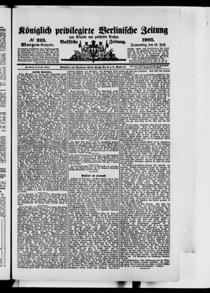 Königlich privilegirte Berlinische Zeitung von Staats- und gelehrten Sachen vom 13.07.1905