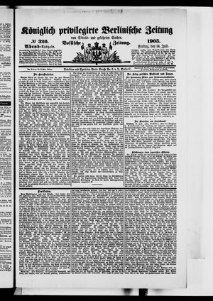 Königlich privilegirte Berlinische Zeitung von Staats- und gelehrten Sachen vom 14.07.1905