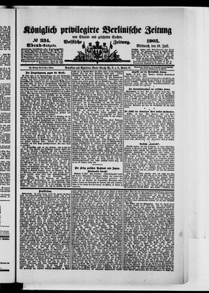 Königlich privilegirte Berlinische Zeitung von Staats- und gelehrten Sachen on Jul 19, 1905