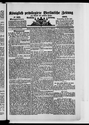Königlich privilegirte Berlinische Zeitung von Staats- und gelehrten Sachen vom 20.07.1905