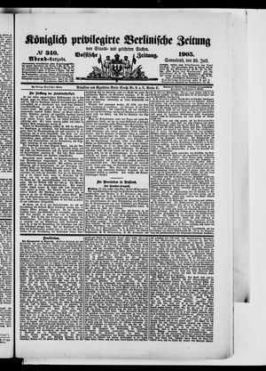 Königlich privilegirte Berlinische Zeitung von Staats- und gelehrten Sachen vom 22.07.1905