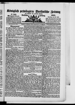 Königlich privilegirte Berlinische Zeitung von Staats- und gelehrten Sachen vom 23.07.1905