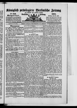 Königlich privilegirte Berlinische Zeitung von Staats- und gelehrten Sachen vom 28.07.1905