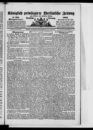 Königlich privilegirte Berlinische Zeitung von Staats- und gelehrten Sachen vom 29.07.1905