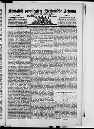 Königlich privilegirte Berlinische Zeitung von Staats- und gelehrten Sachen vom 05.08.1905