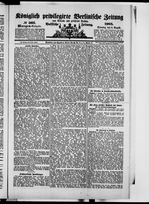 Königlich privilegirte Berlinische Zeitung von Staats- und gelehrten Sachen vom 06.08.1905