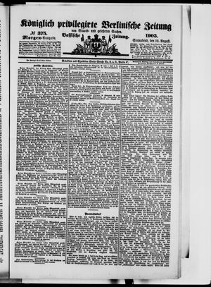 Königlich privilegirte Berlinische Zeitung von Staats- und gelehrten Sachen vom 12.08.1905