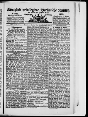 Königlich privilegirte Berlinische Zeitung von Staats- und gelehrten Sachen vom 19.08.1905