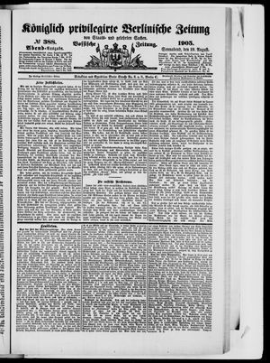 Königlich privilegirte Berlinische Zeitung von Staats- und gelehrten Sachen vom 19.08.1905