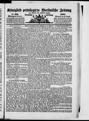 Königlich privilegirte Berlinische Zeitung von Staats- und gelehrten Sachen vom 23.08.1905