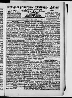 Königlich privilegirte Berlinische Zeitung von Staats- und gelehrten Sachen on Aug 25, 1905