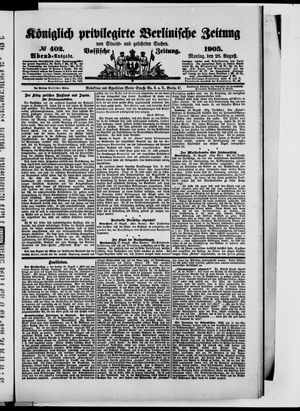 Königlich privilegirte Berlinische Zeitung von Staats- und gelehrten Sachen vom 28.08.1905