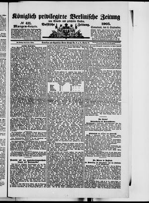 Königlich privilegirte Berlinische Zeitung von Staats- und gelehrten Sachen vom 02.09.1905