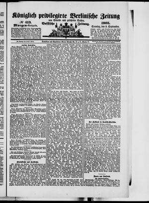 Königlich privilegirte Berlinische Zeitung von Staats- und gelehrten Sachen vom 03.09.1905