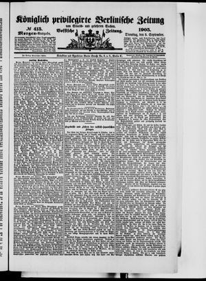 Königlich privilegirte Berlinische Zeitung von Staats- und gelehrten Sachen vom 05.09.1905