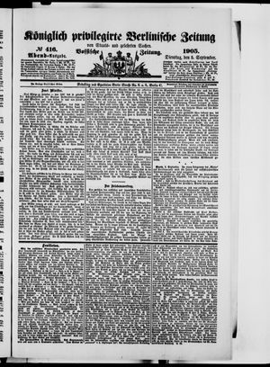 Königlich privilegirte Berlinische Zeitung von Staats- und gelehrten Sachen vom 05.09.1905
