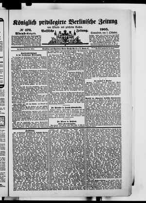 Königlich privilegirte Berlinische Zeitung von Staats- und gelehrten Sachen vom 07.10.1905